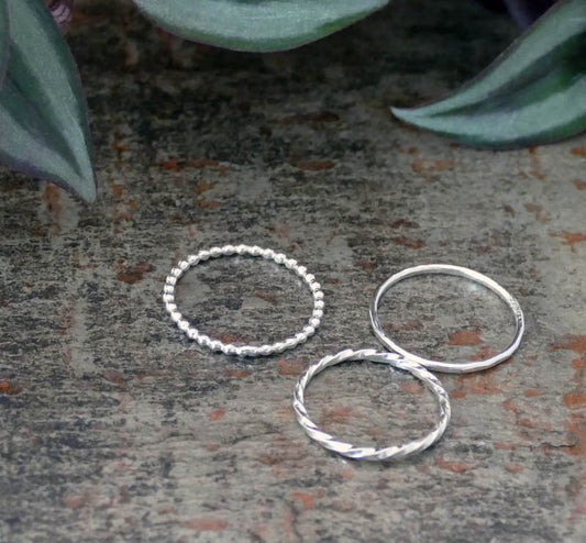 Beautiful Minimalist .925 sterling silver stacker ring. Buy three or more and receive 15% off!