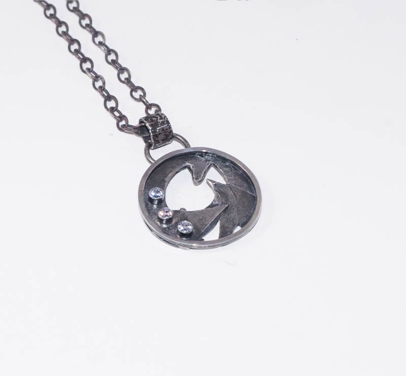 Round Re-Imagined Sterling Silver Pendant