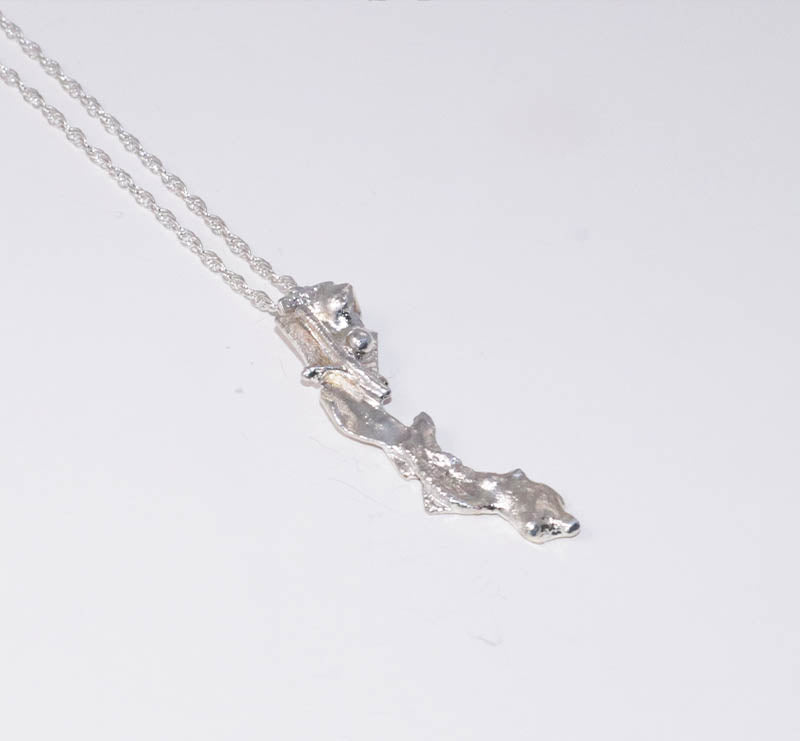 Re-Imagined .925 Sterling Silver Free Form Pendant