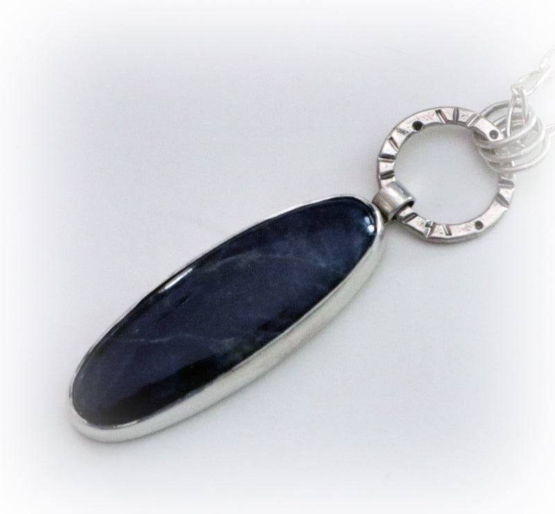 Sterling Silver and Sodalite Pendant