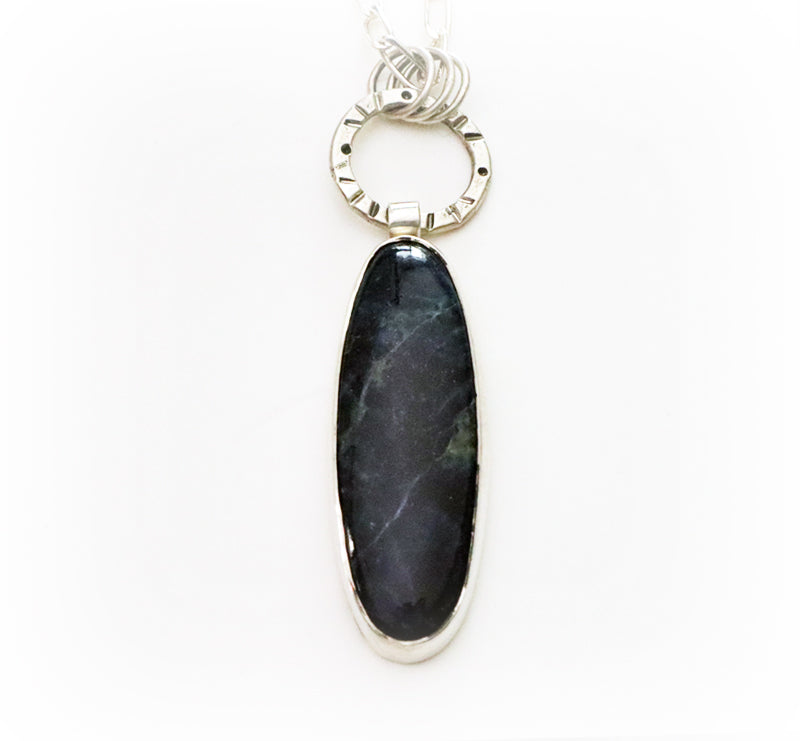 Sterling Silver and Sodalite Pendant