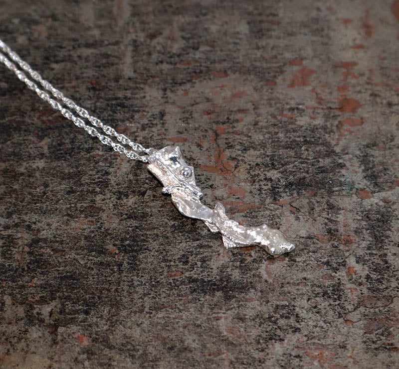 Re-Imagined .925 Sterling Silver Free Form Pendant