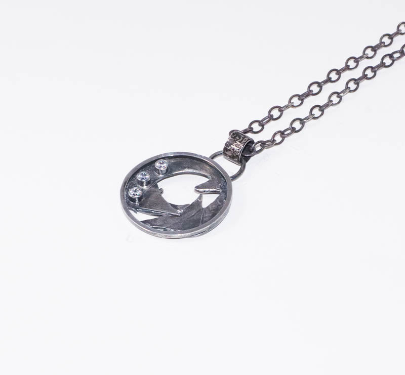 Round Re-Imagined Sterling Silver Pendant