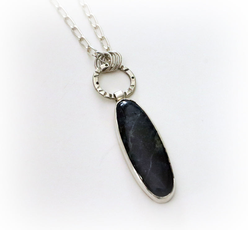 Sterling Silver and Sodalite Pendant