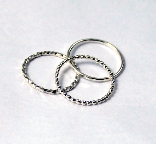 Beautiful Minimalist .925 sterling silver stacker ring. Buy three or more and receive 15% off!